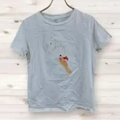 F0162 キャストコロン Tシャツ 半袖 (M) 白 プリント ロゴ 文字