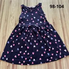 H&M ワンピース　ネイビー　ハート