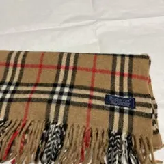 高級イギリス製バーバリーカシミア 100 %チェックマフラー