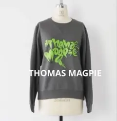 未使用 タグ付 トーマスマグパイ ロゴ プリント スウェット