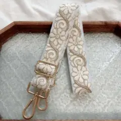 ハンドメイド インド刺繍リボン ショルダーストラップ ③