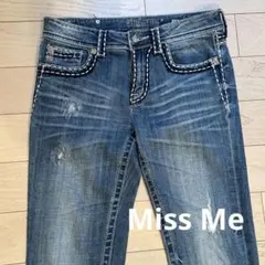 春分SALE★ Miss Me 太ステッチ ダメージデニム