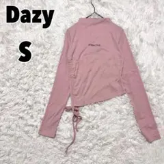♥DAZY♥ デイジー 文字グラフィックモックネック プルオーバーティーのサムネイル
