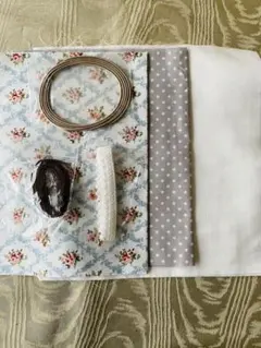 ダーク購入即OK様専用手芸素材セット - 花柄生地・水玉生地・レース・紐・リング