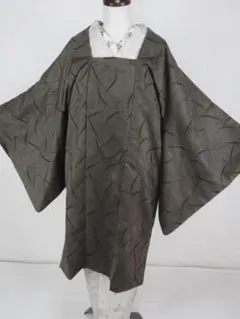 未着用に近い！美品＊スエード風の布地＊衿付き＊ロングコート＊１０３ｃｍ＊裄６７