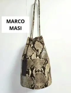 期間限定セール★★MARCO MASI パイソン柄 巾着 ショルダーバッグのサムネイル
