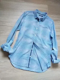【美品】TK コットン100% チェック柄 シャツ グラデーション やわらかのサムネイル