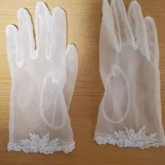 ウェディンググローブ ホワイト レース