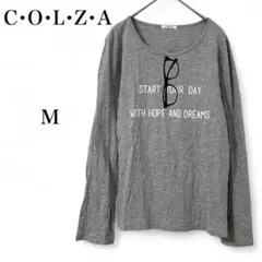 【コルザ】 トップス ロング Tシャツ カットソー 長袖 プリント 綿混