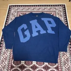 GAP ネイビー ロゴニットトレーナー M