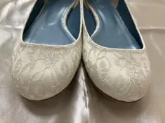 BENIR エレガントホワイトパンプス ウェディングパンプス 37 24㎝