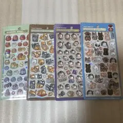 正規品　ボンボンドロップシール　和柄　相撲　だるま　和犬　柴犬　日本犬　４点