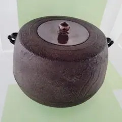 茶道具 釜 茶釜 風炉釜 筒釜 姥口（うばくち）横倉嘉山　 姥口釜 糸目模様 茶道具 釜 茶釜 風炉釜 筒釜 姥口（うばくち）横倉嘉山 姥口釜
