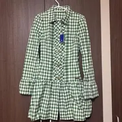 BURBERRY 緑と白のチェック ワンピース