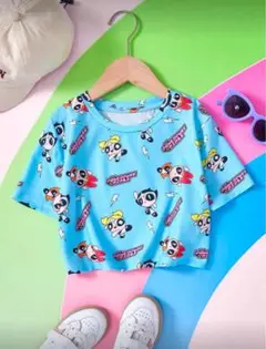 パワーパフガールズ クロップドTシャツ 半袖 POWERPUFF GIRLS