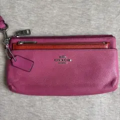 COACH ピンク オレンジ 長財布