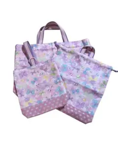 カラフルなリボンの3点セットバッグ