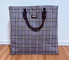 BURBERRY BLACK LABEL チェック柄トートバッグ