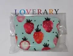 ♬ラブラリーバイフェイラー ストロベリードット 舟型 ポーチ M ペールグリーン