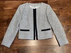 アンカーウーマンツイード生地×ノーカラージャケット セレモニースーツ