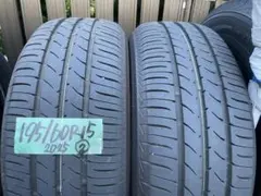 中古タイヤ2本セット！バリ溝！195/60R15 TOYO ナノエナジー3+② 中古タイヤ2本セット！バリ溝！195/60R15 TOYO ナノエナジー3+①