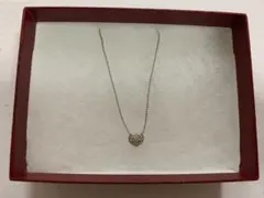 ハート ネックレス クリスタル シルバー