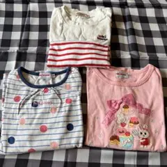 ミキハウス 長袖カットソー 3点セット 110cm 女の子