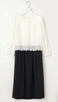 ANY SIS ネイビー長袖ワンピース XL サイズ4