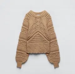 【試着のみ】ZARA/オープンニットセーター