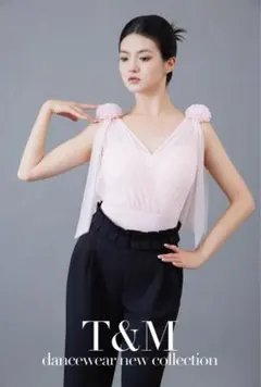 T&M 社交ダンス　トップス　ピンク　L