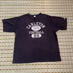 90s Championフットボール Tシャツ フェード ネイビー ビッグサイズ