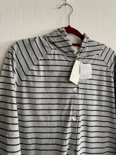 レディース　ボーダー　カーディガン　長袖シャツ　パーカー　新品未使用品