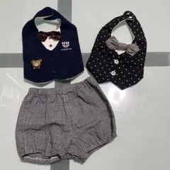 ミキハウス蝶ネクタイスタイフォーマルセットアップ