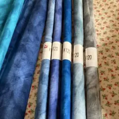 7色　青系・グレー系の布地 27cm×30cm