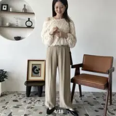 BLATE オフショルフェザートップス