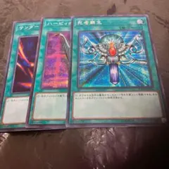 遊戯王　サンダーボルト　死者蘇生　ハーピィの羽根帚　シークレット　セット