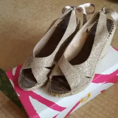 ローズバッドウェッジソール38 2424.5