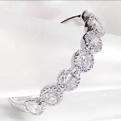 新品未使用☆K18PG☆天然オーバルダイヤモンド☆超キラキラリング☆超 
