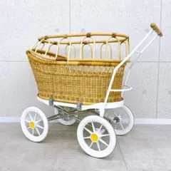 昭和レトロ 乳母車 ラタン - メルカリ
