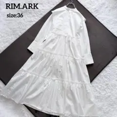 RIM.ARKリムアークCut off gather long dress 36のサムネイル