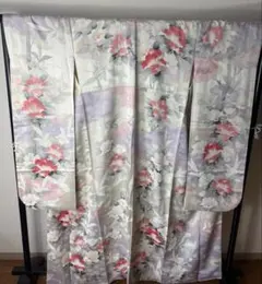 振袖　正絹　花柄　草花　植物文　リメイク　RT8のサムネイル