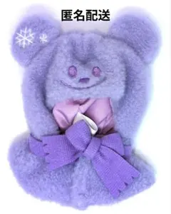 ディズニー　シークレットポンチョ　紫色　ミッキー　雪だるま　ディズニーストア