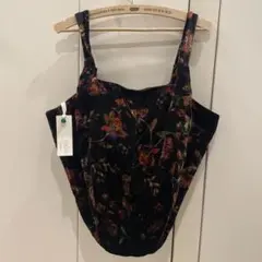 【レア・新品】ジョニーワズ JADE ベロア フローラル バケツトート シルク混