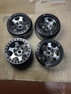 1.9インチアルミ合金ビードロックホイール＋ホワイトレタータイヤ4本