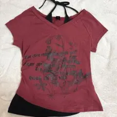 SHEIN Y2Kトップス バーガンディ71264565