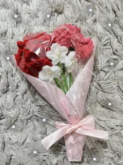 枯れない花束 毛糸の花束 母の日 ギフト ハンドメイド 編み物 かぎ編み