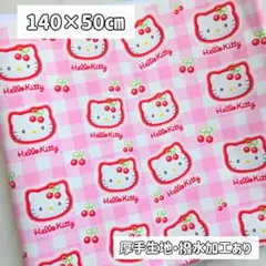 【ラスト1点】ハローキティ　キティ サンリオ 生地 ハギレ 撥水加工 ピンク