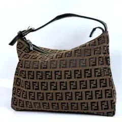 美品 FENDI ハンドバッグ FF ズッキーノ アクセサリーポーチ ショルダー
