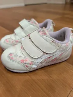 アシックス 花柄 ベビーシューズ　15cm