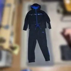 PUMA フード付きジャージ上下セット ブラック/ブルー